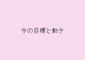 私の今の目標と動き